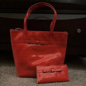 Kate Spade New York Camellia Street Sophie Tote and matching wallet set